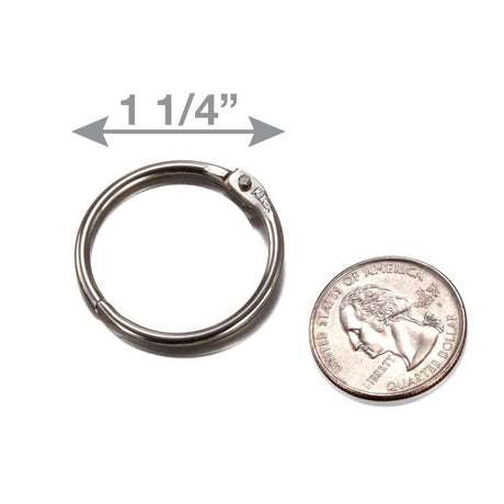 1 1/4-inch diameter loose leaf rings