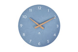 Alba Wooden Wall Clock – Blue, 12"