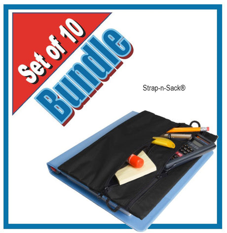 10-Pack Strap-n-Sack® Pencil Pouches