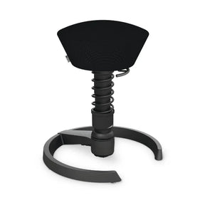 Aeris Swopper Ergonomic Office Stool with Glides in Black