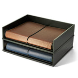 VICTOR® Stacking Letter Tray Desk Organizer – Solid Wood Side-Load Paper Tray - Stackable up to 5 High