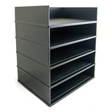 VICTOR® Stacking Letter Tray Desk Organizer – Solid Wood Side-Load Paper Tray - Stackable up to 5 High
