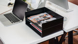 VICTOR® Stacking Letter Tray Desk Organizer – Solid Wood Side-Load Paper Tray - Stackable up to 5 High