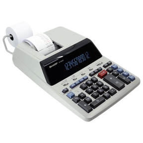 SHARP Calculators 12-digit heavy-duty printing calculator with paper roll and digital display