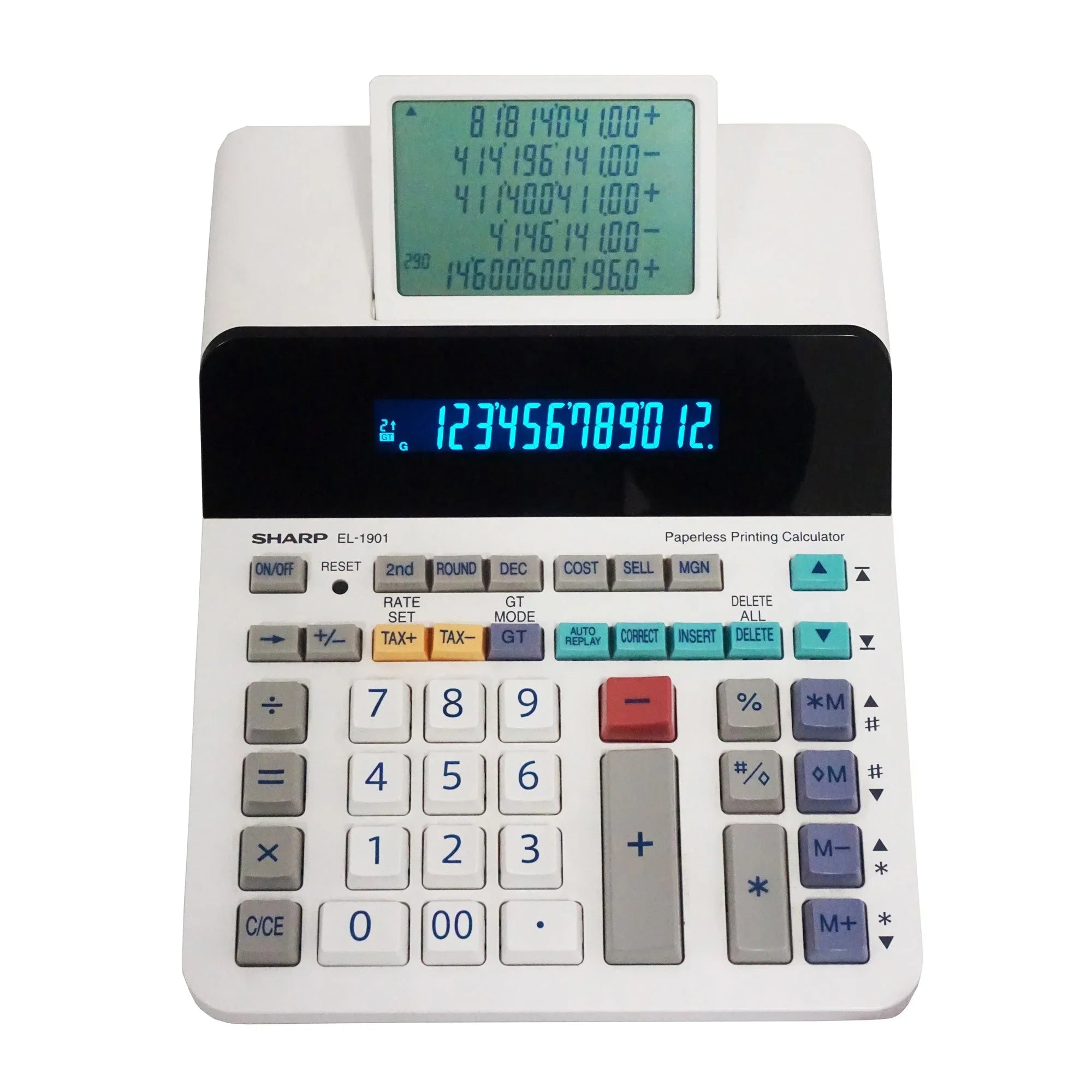 Sharp EL-1901 Paperless Printing Calculator with 5-Line LCD