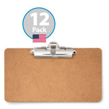 12-Pack 5-inch x 9-inch Memo Clipboard with Low Profile Metal Side Clip & Pen Holder