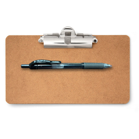 12-Pack 5-inch x 9-inch Memo Clipboard with Low Profile Metal Side Clip & Zebra Pen