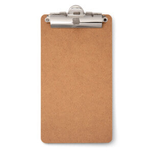 12-Pack 5-inch x 9-inch Receipt Clipboards with Low Profile Top Metal Clip & Pen Holder