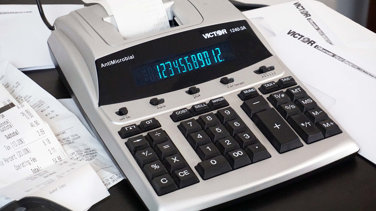 VICTOR® 12-Digit Heavy-Duty Commercial Printing Calculator