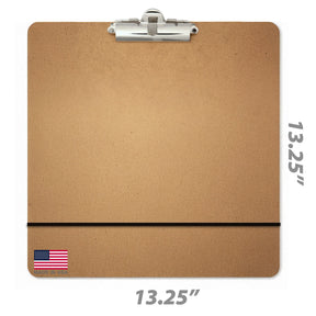 Officemate® 13.25-inch x 13.25-inch brown artist sketch board with metal clip