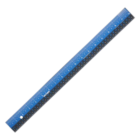 Victor® 18-inch blue stainless steel Easy Read ruler with metric and imperial markings