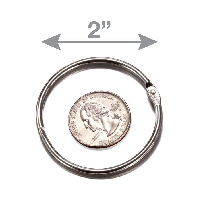 2-inch diameter loose leaf rings