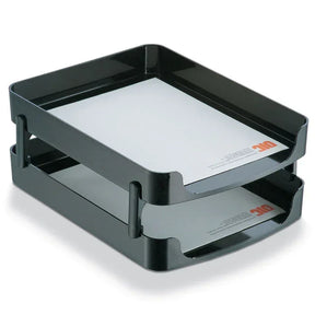 Officemate® 2-pack black front load letter trays for office organization