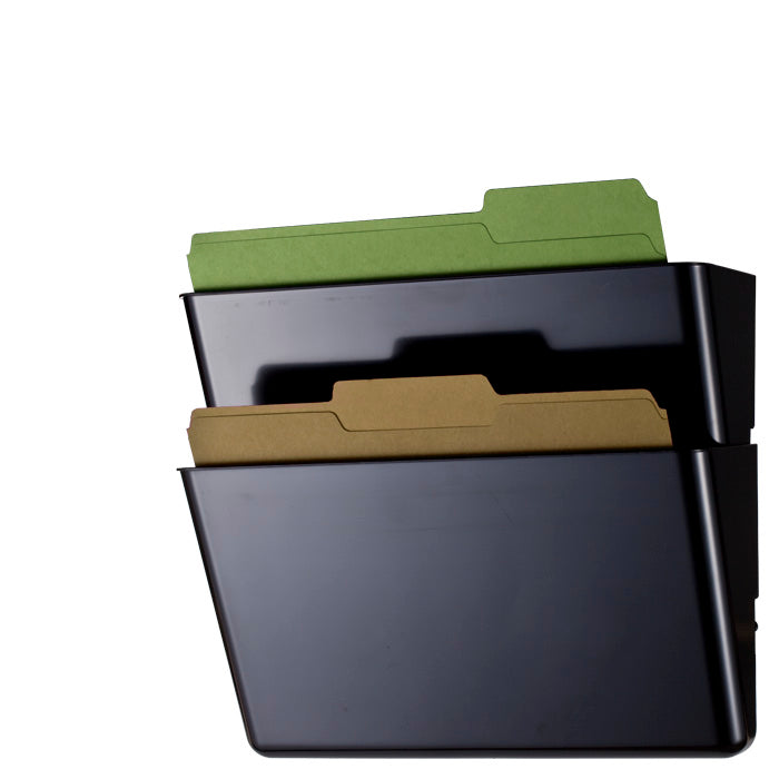 2-Pack Officemate® Letter Wall File - Black