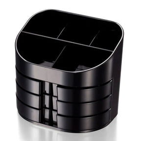 Officemate® 2200 Series™ black desktop supply organizer with tiered compartments