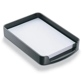 Officemate® 2200 Series™ black memo tray holding a stack of white note papers