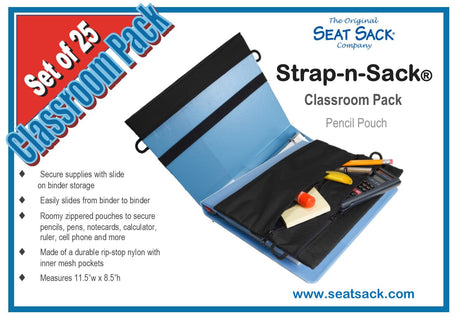 25-Pack Strap-n-Sack® Pencil Pouches