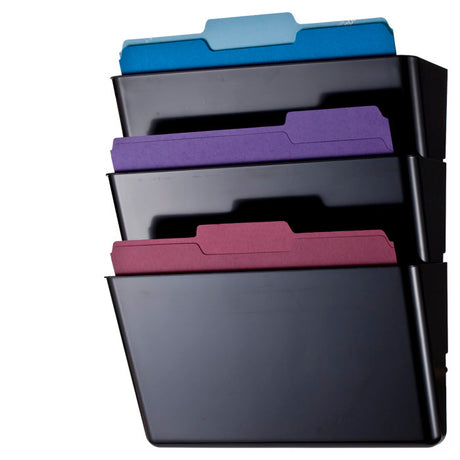 3-Pack Officemate® Letter Wall File - Black