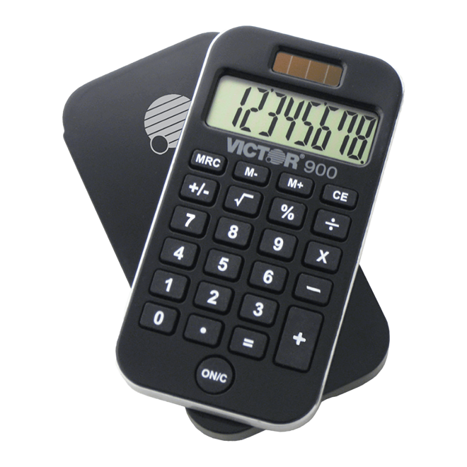 8 Digit Pocket Calculator with Slide-On Cover