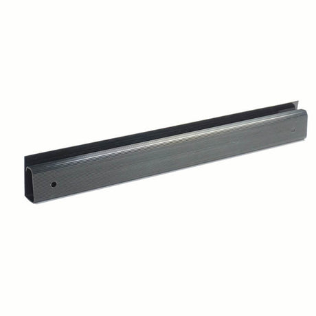 Black metal bracket on a white background
