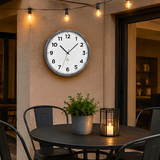 Alba Extra Inoxydable Indoor/Outdoor Clock Silver Grey