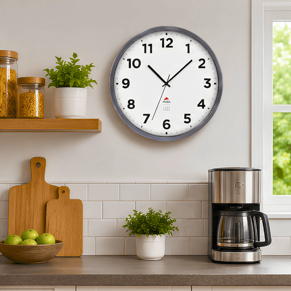 Alba Extra Inoxydable Indoor/Outdoor Clock Silver Grey