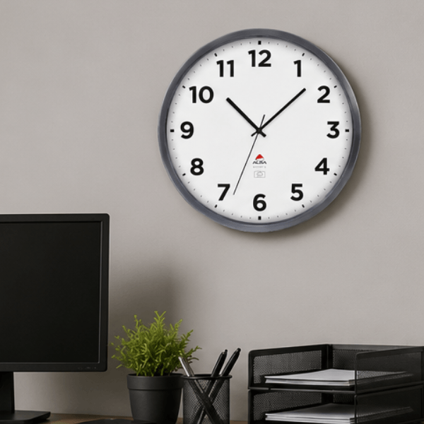 Alba Extra Inoxydable Indoor/Outdoor Clock Silver Grey
