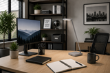 Alba LED Silver Desk Lamp with Adjustable Arm Weighted Base