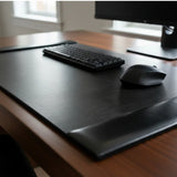 Dacasso Black Bonded Leather 30" x 18" Desk Pad