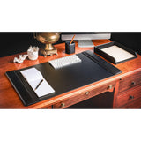 Dacasso Classic Black Leather 3-Piece Desk Set