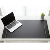 Dacasso Black Leather 34 x 20 Side-Rail Desk Pad