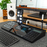 DeskBoard Buddy – Desk Organizer with Calculator or Wireless Charger | Dry Erase Board with Storage