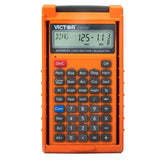 Orange advanced construction calculator with large display and multiple function keys