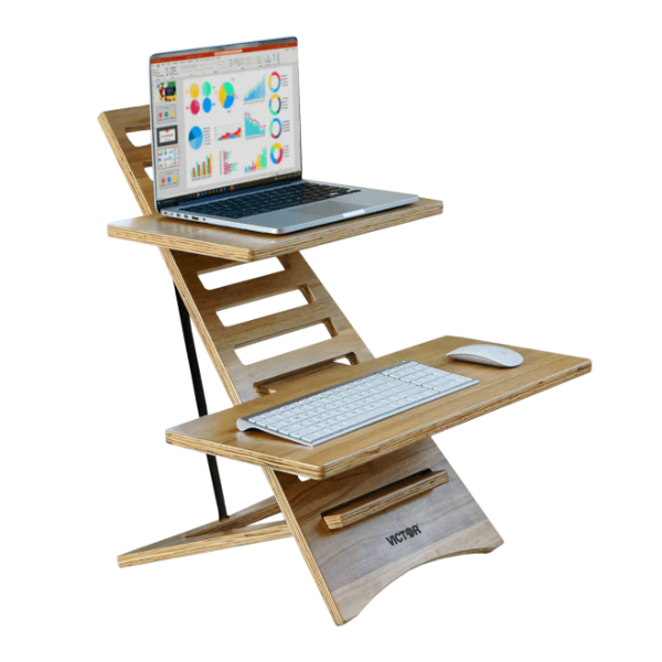 VICTOR® High Rise™ Acacia Laptop Standing Desk