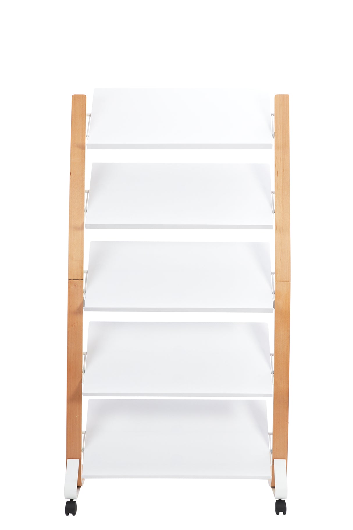 Alba Large Wooden Mobile Display with 5 Shelves