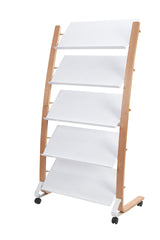 Alba Large Wooden Mobile Display with 5 Shelves