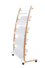 Alba Large Wooden Mobile Display with 5 Shelves