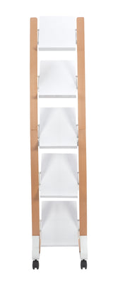 Alba Wooden Mobile Display with 5 Shelves