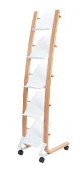 Alba Wooden Mobile Display with 5 Shelves