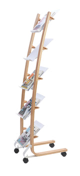 Alba Wooden Mobile Display with 5 Shelves