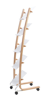 Alba Wooden Mobile Display with 5 Shelves