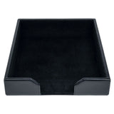 Dacasso Black Bonded Leather Letter Tray
