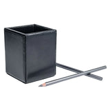 Dacasso Black Bonded Leather Pencil Cup
