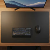 Dacasso Black Leather 38" x 24" Desk Mat without Rails