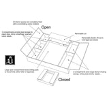 Dacasso Black Leather Enhanced Conference Room Organizer