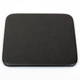 Dacasso Black Leatherette Square Coaster