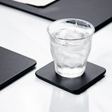 Dacasso Black Leatherette Square Coaster