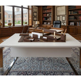 Dacasso Chocolate Brown Leather 10-Piece Desk Set