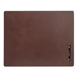 Dacasso Chocolate Brown Leather 24" x 19" Desk Mat without Rails
