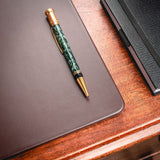 Dacasso Chocolate Brown Leather 24" x 19" Desk Mat without Rails